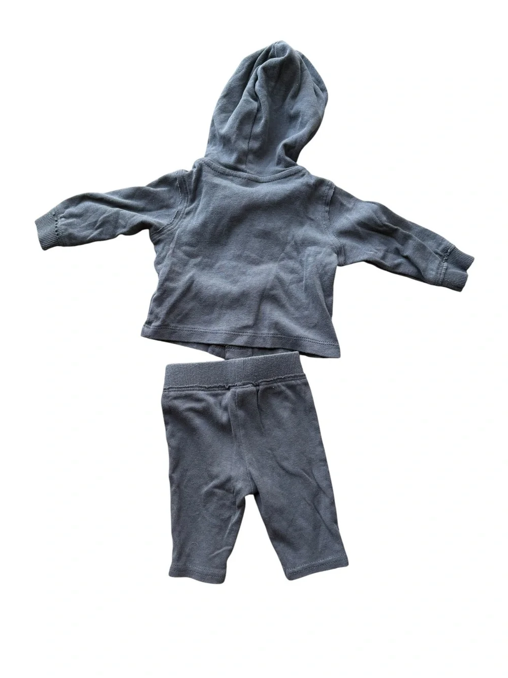 Carter's Blue Hooded Button Front Matching Set